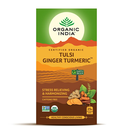 Organic India Tea Tulsi Ginger Turmeric 